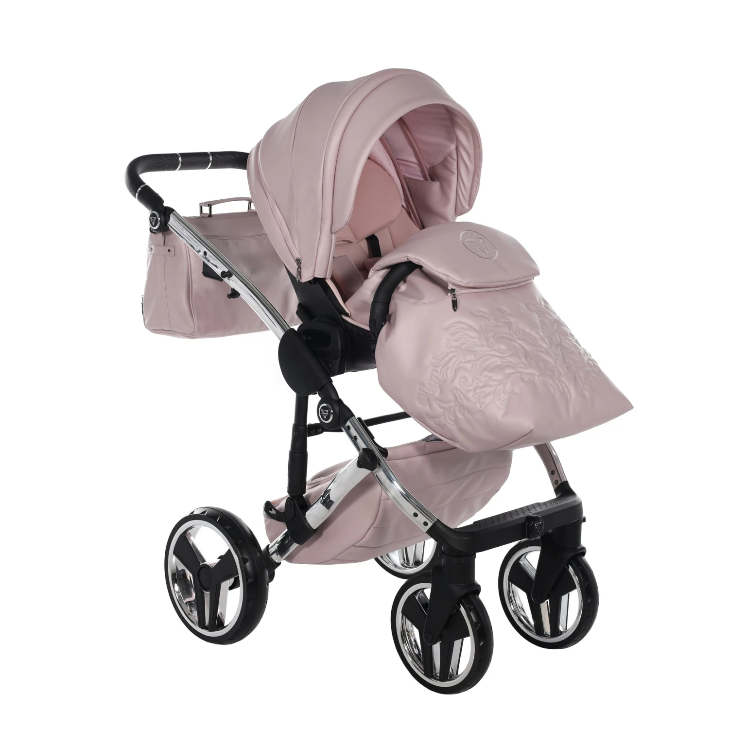 Junama Handcraft Enzo 2 In 1 Pram – Pink 5 Junama Handcraft Enzo 2 In 1 Pram – Pink - Image 3
