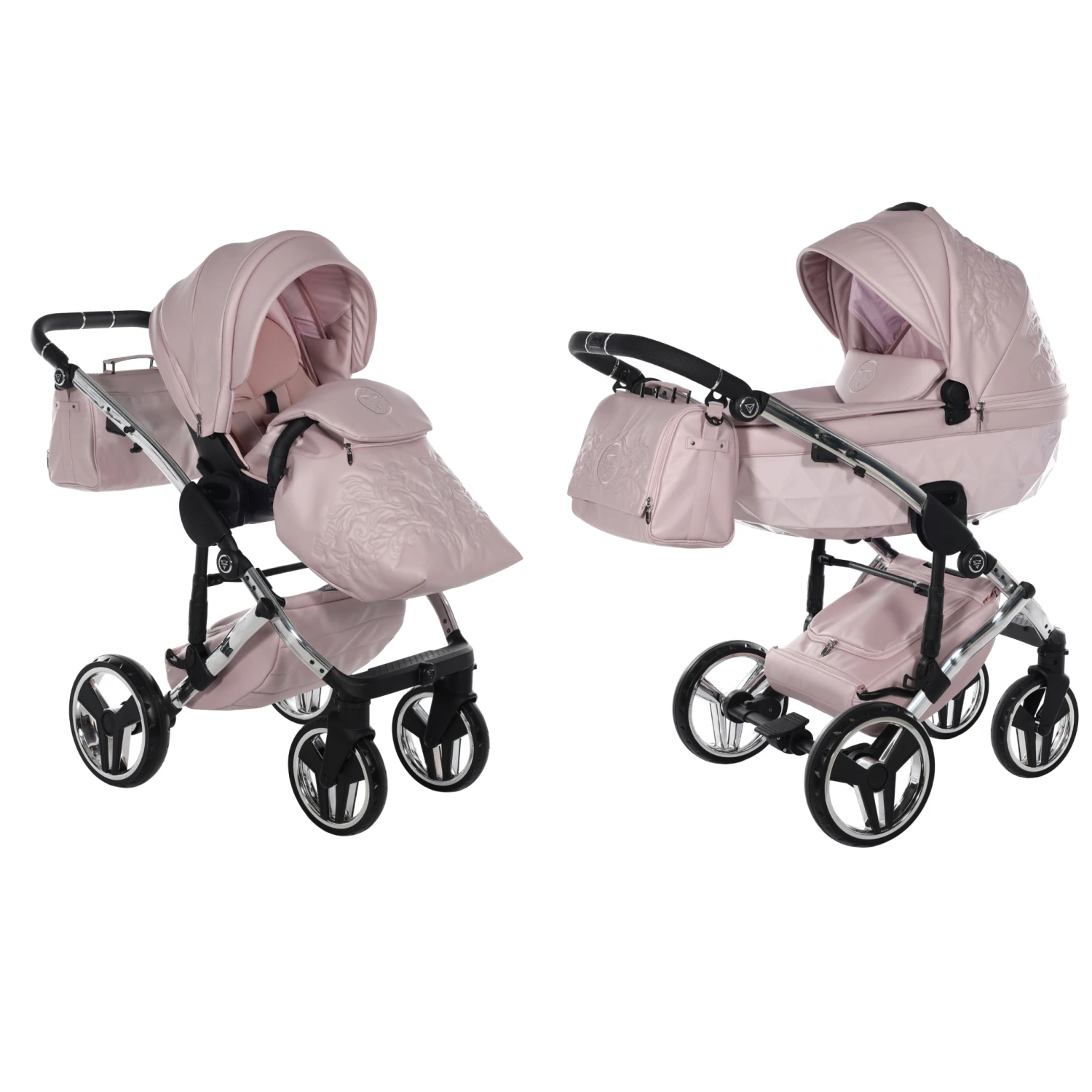 Junama Handcraft Enzo 2 In 1 Pram – Pink 3 Junama Handcraft Enzo 2 In 1 Pram – Pink