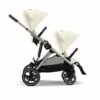 Cybex Gazelle S Twin Pushchair Seashell Beige With Second Seat 1 Cybex Gazelle S Twin Pushchair Seashell Beige With Second Seat -Baby Products Cybex Gazelle S Seat Unit Seashell Beige 3