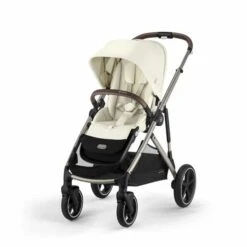 Cybex Gazelle S Twin Pushchair Seashell Beige With Second Seat -Baby Products Cybex Gazelle S Twin Pushchair Seashell Beige