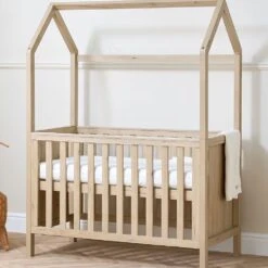 Tutti Bambini Casa Mini House Cot Bed – Harvest Oak -Baby Products E4576UYJHN