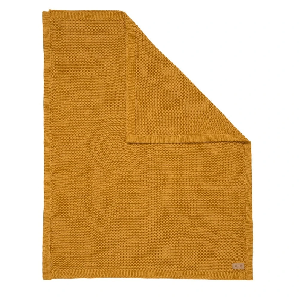 Tutti Bambini Chunky Knitted Baby Blanket – Ochre 8 Tutti Bambini Chunky Knitted Baby Blanket – Ochre - Image 6