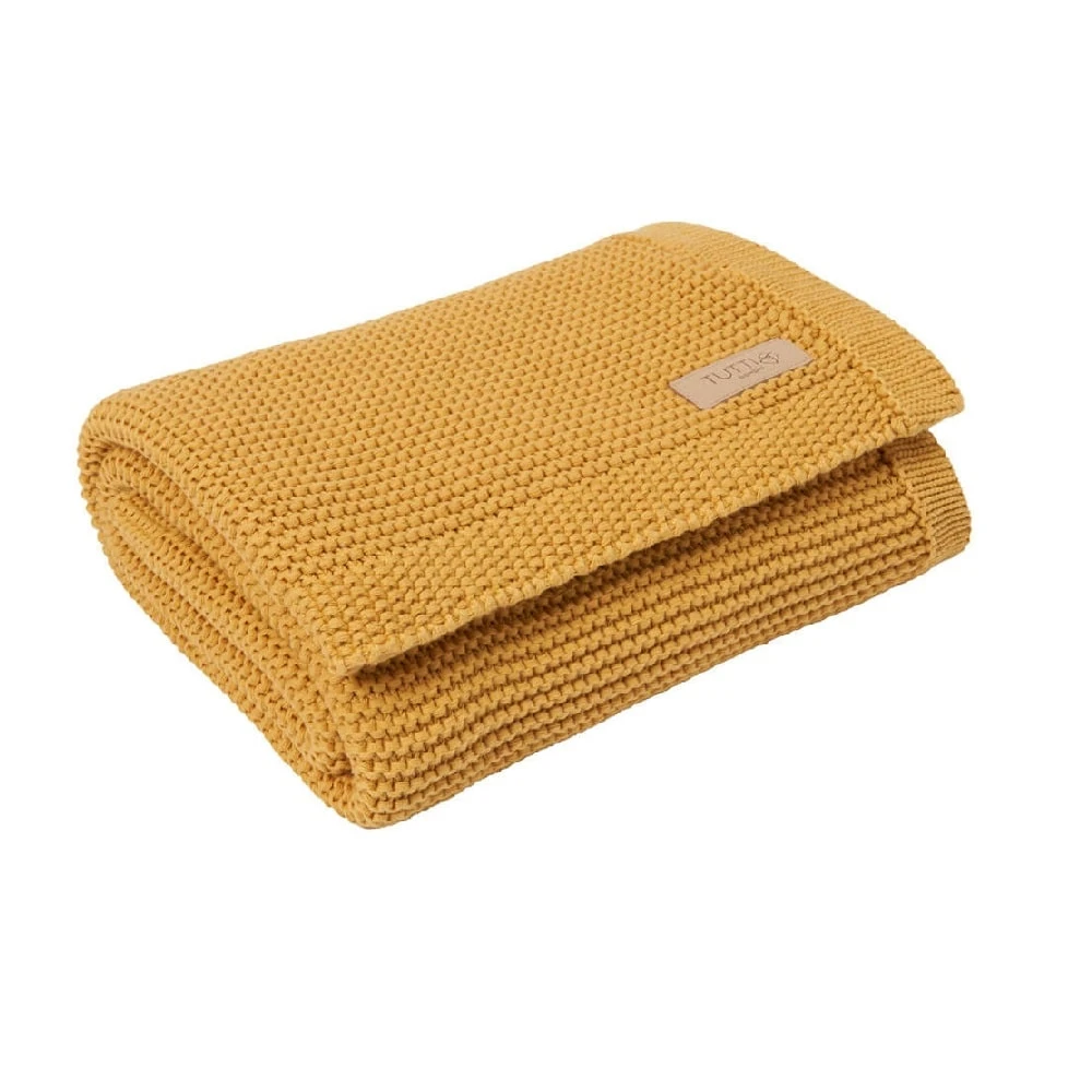 Tutti Bambini Chunky Knitted Baby Blanket – Ochre 3 Tutti Bambini Chunky Knitted Baby Blanket – Ochre