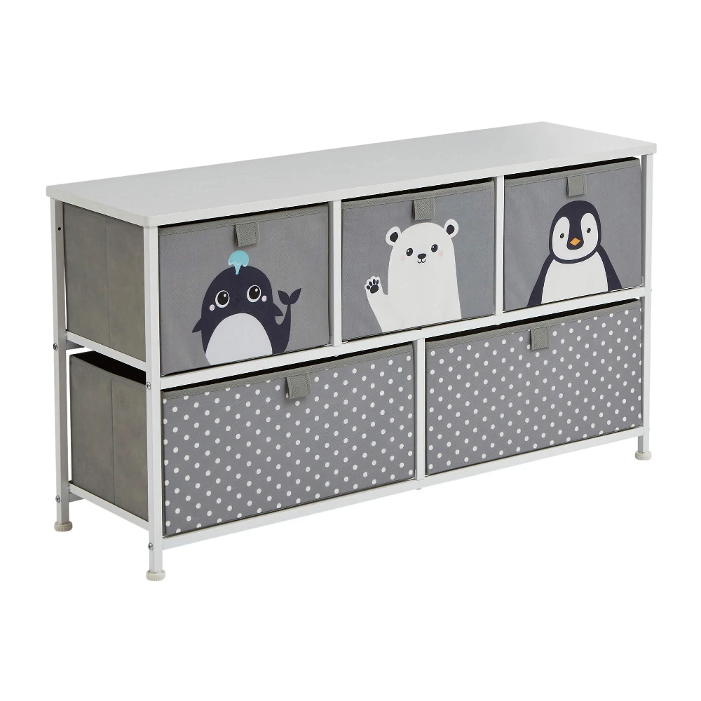 Liberty House Toys Arctic 5 Drawer Kids Storage Chest 4 Liberty House Toys Arctic 5 Drawer Kids Storage Chest - Image 2
