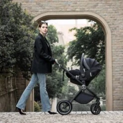 Babymore Kai Pram Pushchair – Forest Grey 10 Babymore Kai Pram Pushchair – Forest Grey -Baby Products Kai Travel System Pecan with Base – Forest Grey 2