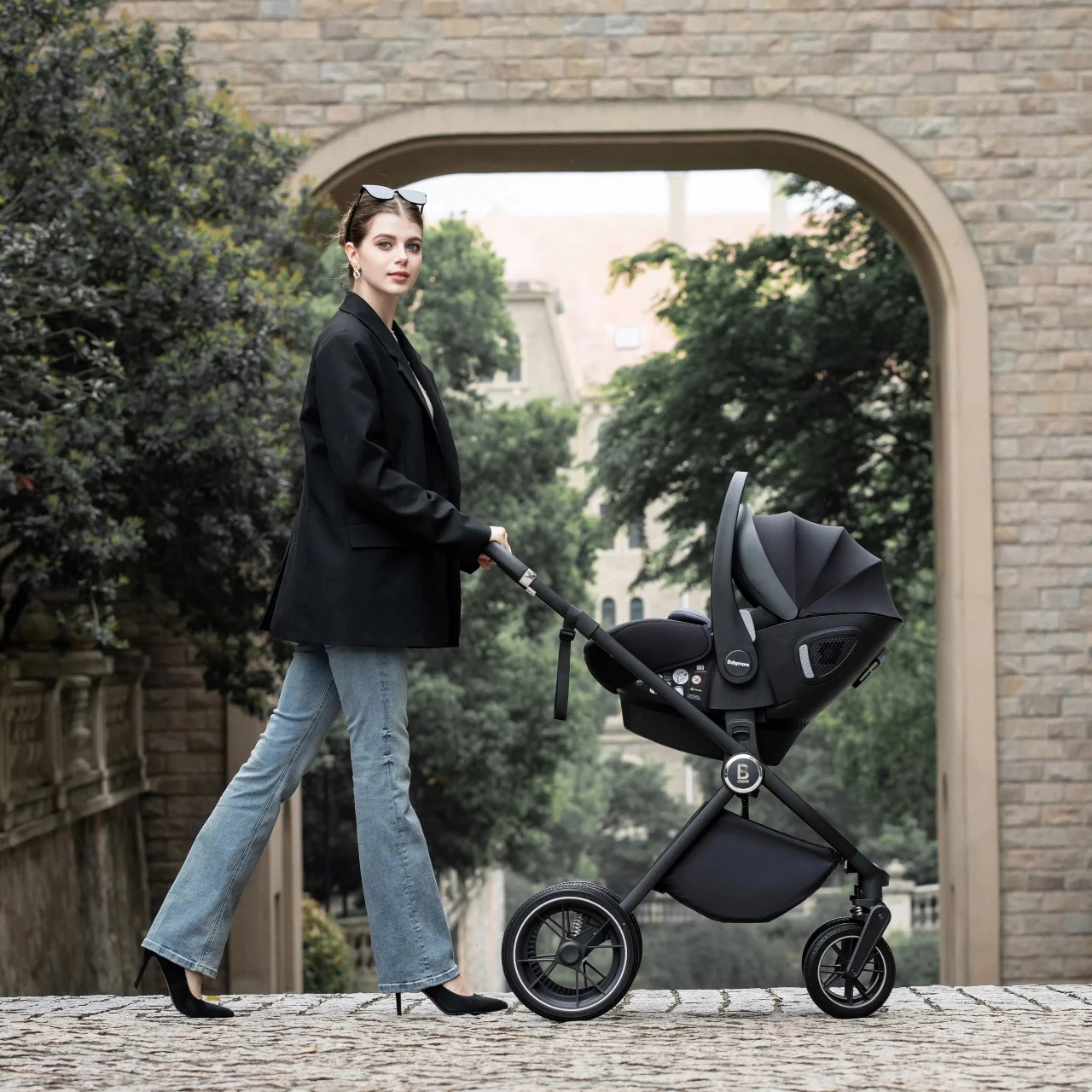 Babymore Kai Pram Pushchair – Forest Grey 5 Babymore Kai Pram Pushchair – Forest Grey - Image 3