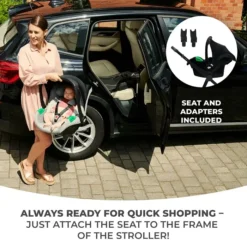 Kinderkraft 4in1 Newly Travel System With Isofix Base Black -Baby Products Kinderkraft 4in1 Newly Travel System with Isofix Base Beige 5