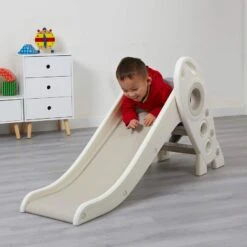 Liberty House Toys Kids Foldable Rocket Slide White -Baby Products LHT191WH white and grey rocket slide lifestyle jamie 1 900x