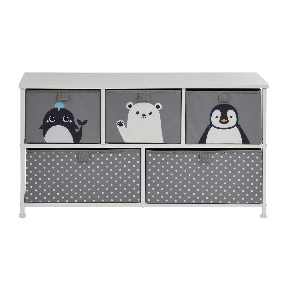 Liberty House Toys Arctic 5 Drawer Kids Storage Chest 7 Liberty House Toys Arctic 5 Drawer Kids Storage Chest - Image 5