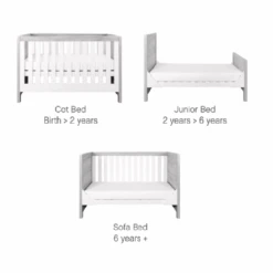 Tutti Bambini Modena 6 Piece Room Set Bundle – Grey Ash/White -Baby Products Modena 3 Piece Room Set Grey Ash White1 3