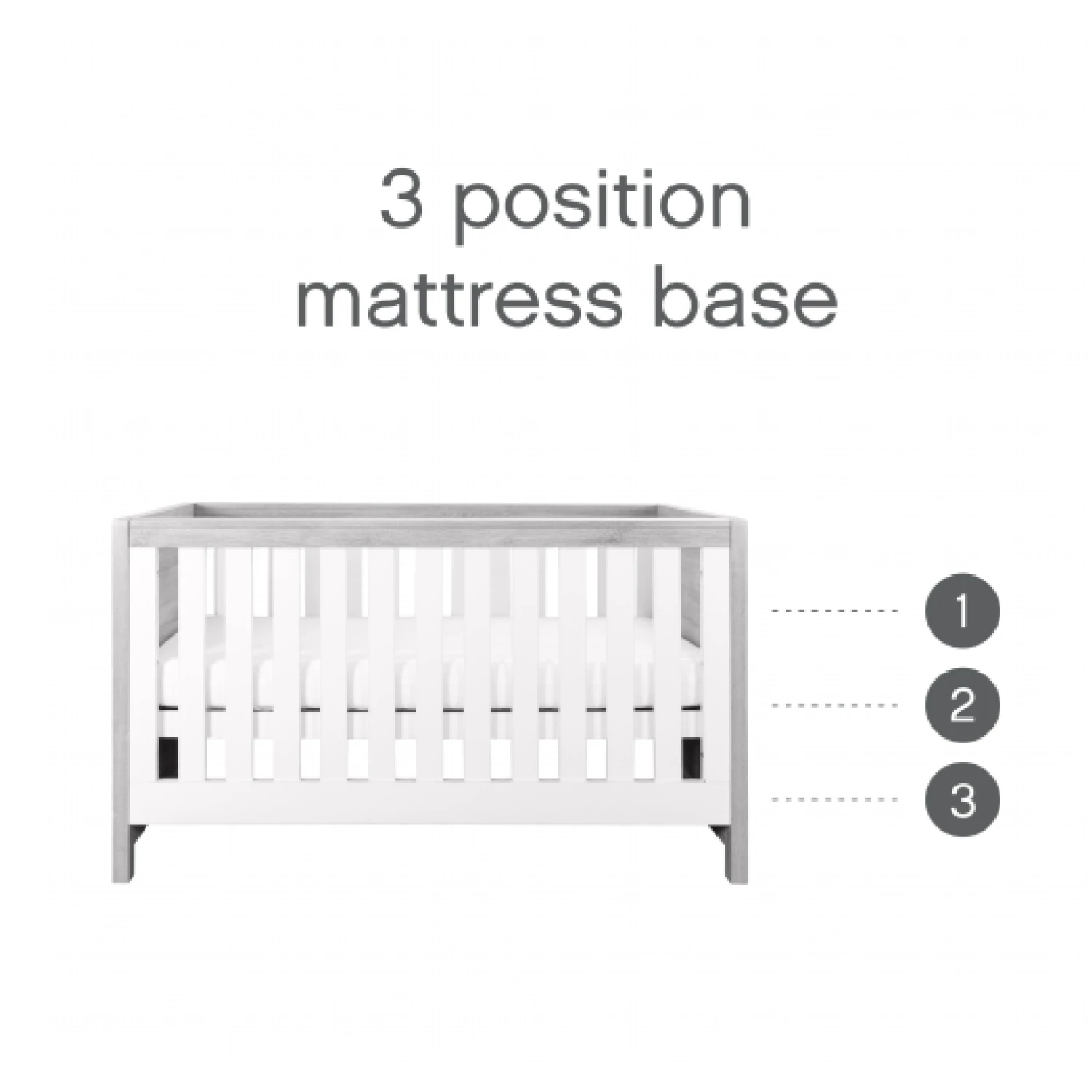 Tutti Bambini Modena Cot Bed – Grey Ash/White 5 Tutti Bambini Modena Cot Bed – Grey Ash/White - Image 3