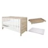 Tutti Bambini Modena Cot Bed Bundle – White Oak -Baby Products Modena cot bed with cot top changer and mattress
