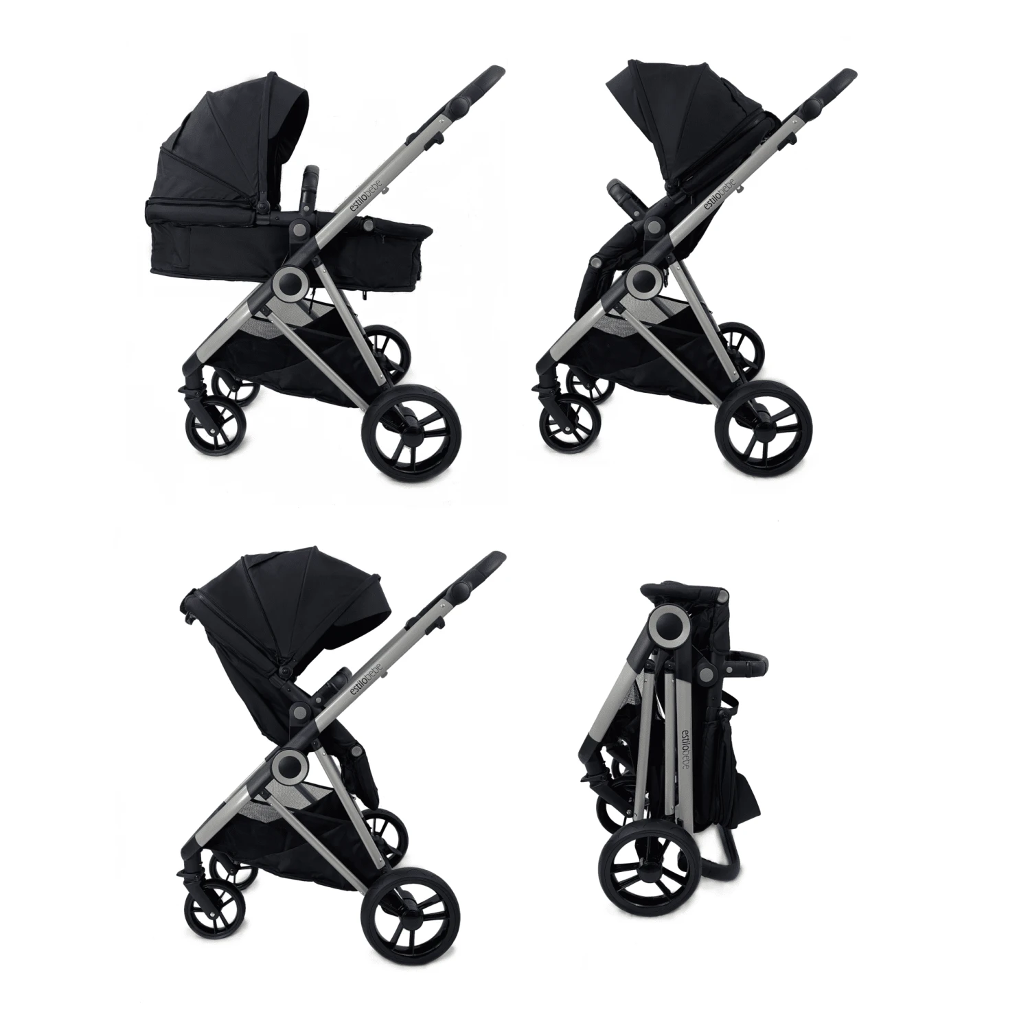 Estilo Bebe Otter 3 In 1 Travel System – Midnight Silver 9 Estilo Bebe Otter 3 In 1 Travel System – Midnight Silver - Image 7