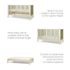 Mamas & Papas Solo Cot Bed And Mattress – Green/Natural 17 Mamas & Papas Solo Cot Bed And Mattress – Green/Natural -Baby Products SDERT 2
