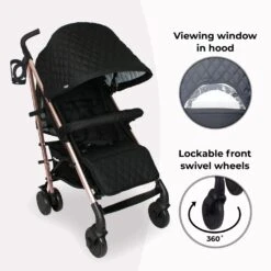 My Babiie Plus Stroller Quilted Black -Baby Products SEYRUT