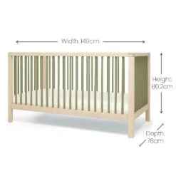 Mamas & Papas Solo Cot Bed And Mattress – Green/Natural 18 Mamas & Papas Solo Cot Bed And Mattress – Green/Natural -Baby Products SFET4Y67