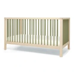 Mamas & Papas Solo Cot Bed And Mattress β Green/Natural