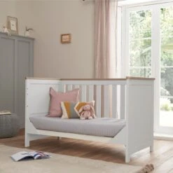 Tutti Bambini Verona 5 Piece Newborn Room Set – White Oak -Baby Products Tutti Bambini verona cot bed 3