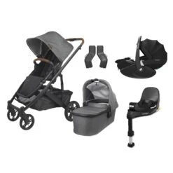 UPPAbaby Cruz V2 3 In 1 Travel System + Pebble 360 Pro2 + Rotating Base – Greyson