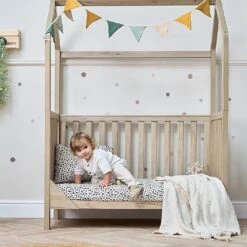 Tutti Bambini Casa Mini House Cot Bed – Harvest Oak -Baby Products W3