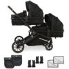 My Babiie Tandem Pushchair – Black Leopard -Baby Products W3456 1