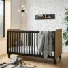 CuddleCo Rafi Cot Bed – Oak And Black
