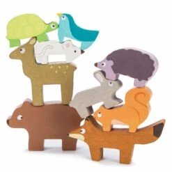 Le Toy Van Forest Animals Wooden Stacking Toy -Baby Products a