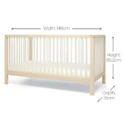 Mamas & Papas Solo Cot Bed And Mattress – White/Natural 22 Mamas & Papas Solo Cot Bed And Mattress – White/Natural -Baby Products azsdefrty