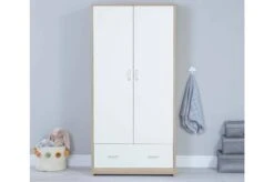 Babymore Luno 3 Piece Nursery Room Set – White/Oak -Baby Products babymore luno wardrobe white oak scaled 1 1