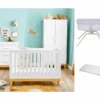 Babymore 4 In 1 Mona Newborn 6 Piece Nursery Room Set – White
