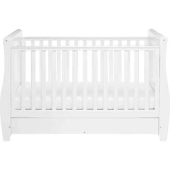 Babymore Stella Dropside Sleigh Cot Bed/Cot Top Changer/Mattress – White 13 Babymore Stella Dropside Sleigh Cot Bed/Cot Top Changer/Mattress – White -Baby Products babymore stella cot bed dropside sleigh 1