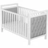 Babymore Deluxe Velvet Cot Bed And Mattress Set – White/Grey 1 Babymore Deluxe Velvet Cot Bed And Mattress Set – White/Grey -Baby Products babymore velvet