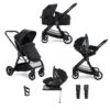 Mimi Travel System Pecan I-Size Car Seat With ISOFIX Base – Black