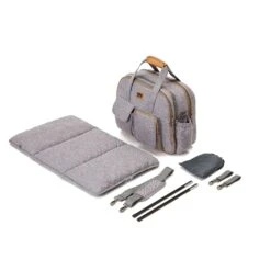 Bizzi Growin Travel Crib Changing Bag Windsor Grey -Baby Products changing pod grey 5