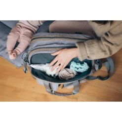 Bizzi Growin Travel Crib Changing Bag Windsor Grey -Baby Products changing pod grey 7