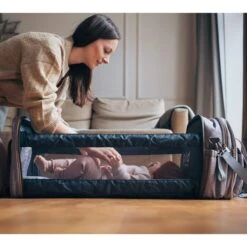 Bizzi Growin Travel Crib Changing Bag Windsor Grey -Baby Products changing pod grey 9