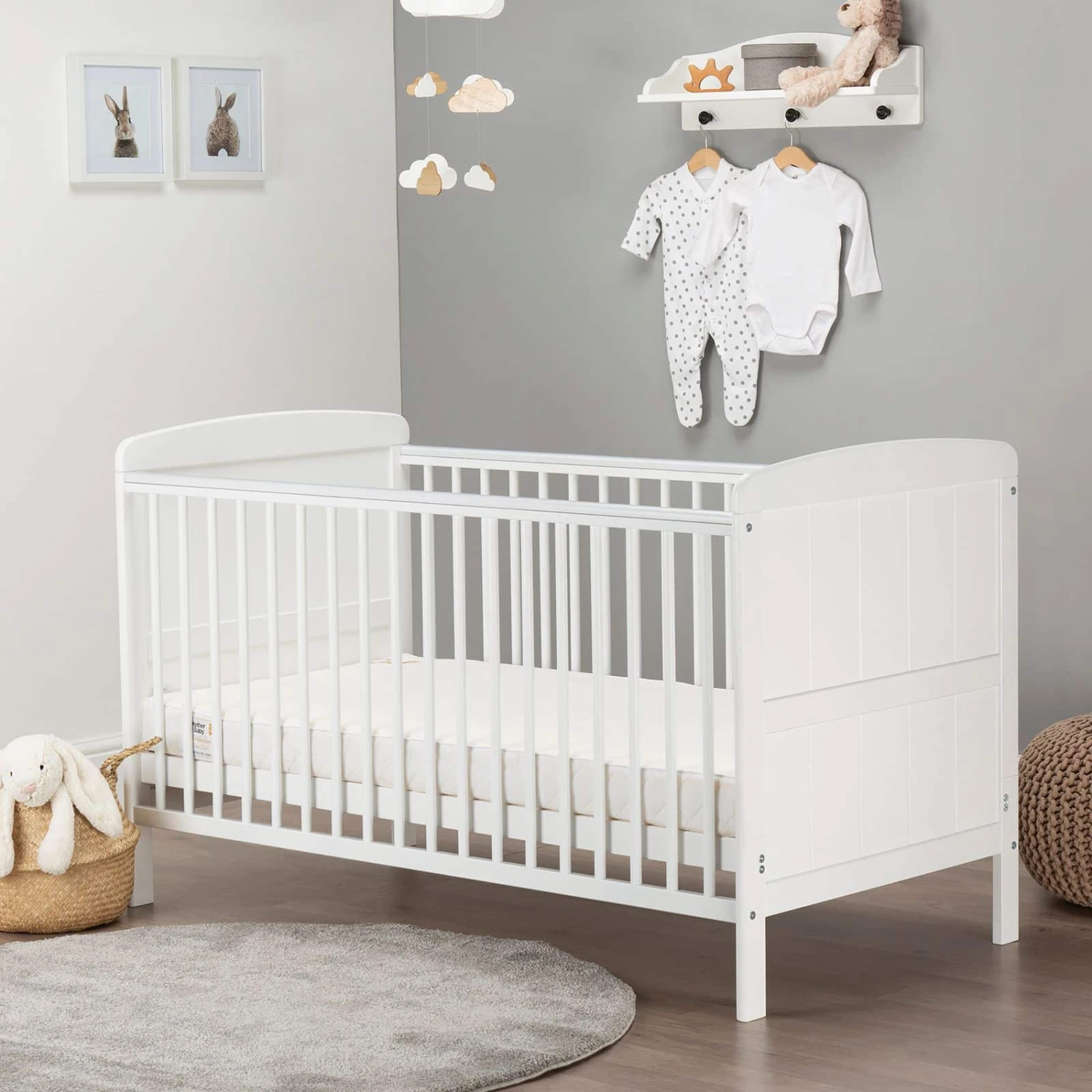 CuddleCo Juliet Cot Bed White 3 CuddleCo Juliet Cot Bed White