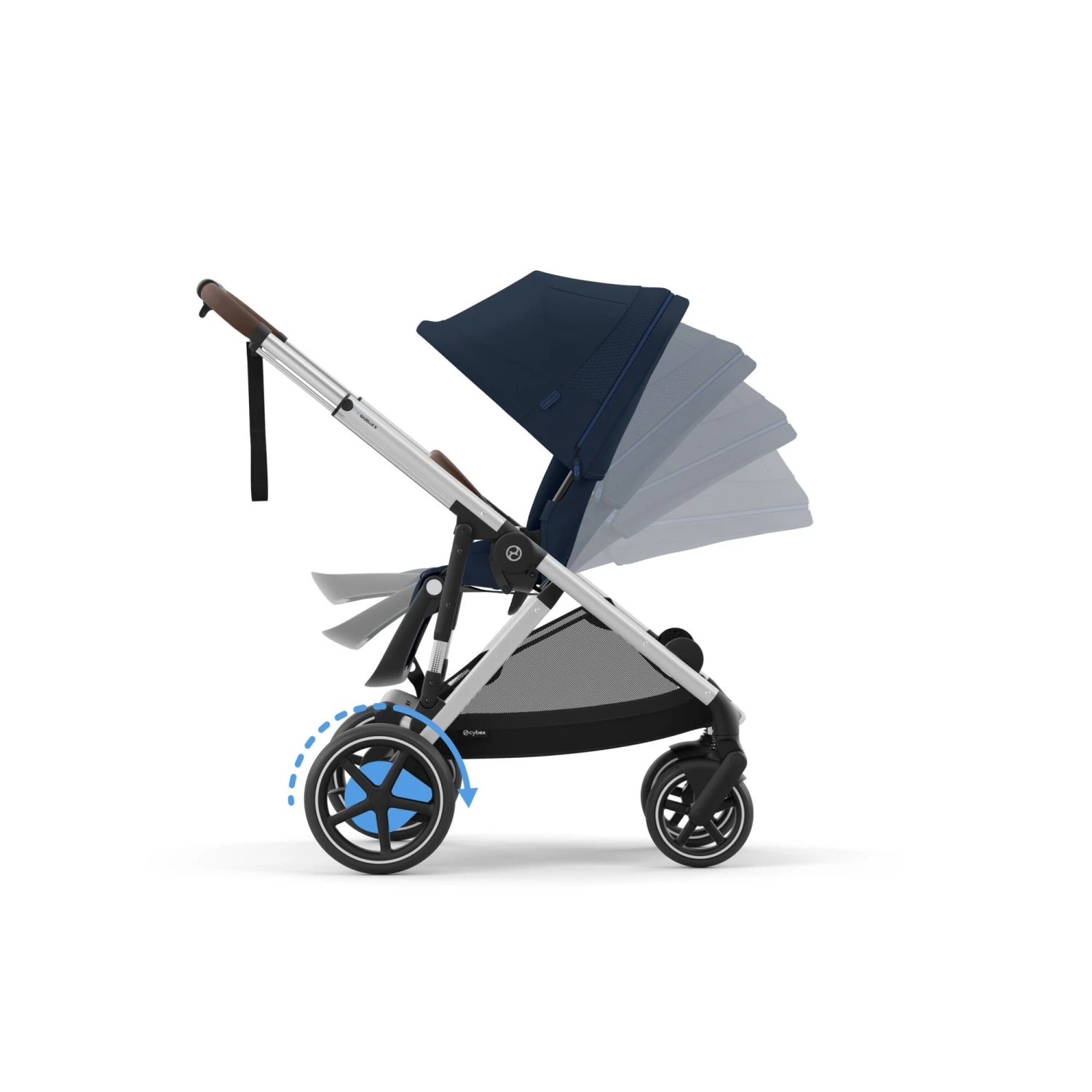 Cybex EGazelle S Twin Pushchair – Ocean Blue 6 Cybex EGazelle S Twin Pushchair – Ocean Blue - Image 4