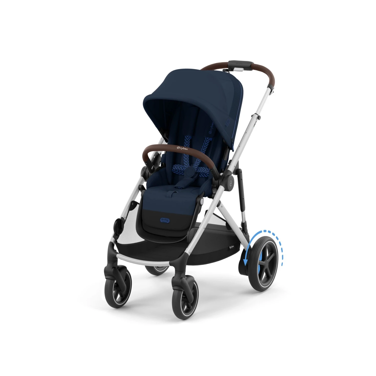 Cybex EGazelle S Twin Pushchair – Ocean Blue 4 Cybex EGazelle S Twin Pushchair – Ocean Blue - Image 2