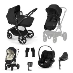 Cybex EOS Lux Cloud G Travel System – Moon Black