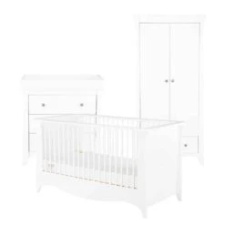 CuddleCo Clara 5 Piece Nursery Set – White -Baby Products fgggf
