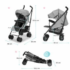 Kinderkraft Siesta Stroller Grey 23 Kinderkraft Siesta Stroller Grey -Baby Products fhhjdh 1