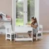 Liberty House Toys White Table And Chairs With Grey Bins -Baby Products fhyfty