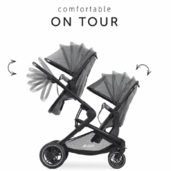 Hauck Melange Grey Atlantic Twin Stroller/Carrycot Bundle 2 -Baby Products frryr 3