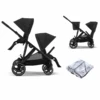Cybex Gazelle S Twin Pushchair Moon Black With Second Seat