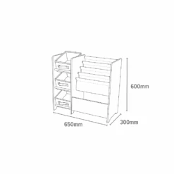 Liberty House Toys Safari Book Display Unit With Fabric Storage Boxes -Baby Products ghgjgj