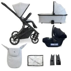 My Babiie MB500 3-in-1 Travel System – Moon Grey