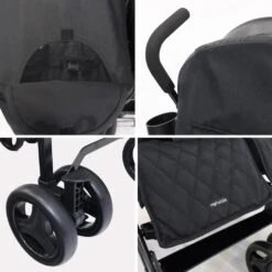 My Babiie Double Stroller – Black -Baby Products gstdeyhru