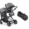 Hauck Melange Grey Atlantic Twin Stroller/Carrycot Bundle 1 -Baby Products hauck atlantic and 1 carrycot