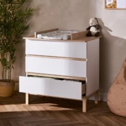 Obaby Astrid 4in1 4 Piece Nursery Room Set/Mattress – White -Baby Products hytu 5